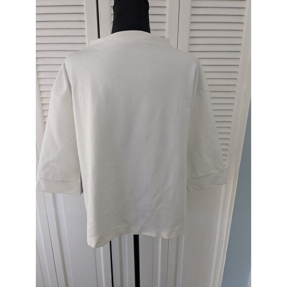 DKNY Sport Sweatshirt Womens L HighLow Bold Black Lacquer Logo Techno Athleisure - Picture 10 of 15